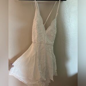 Lulu’s white bridal romper